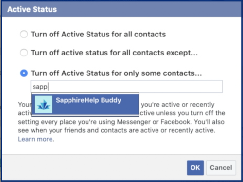 Changing your Active Status is simple and useful